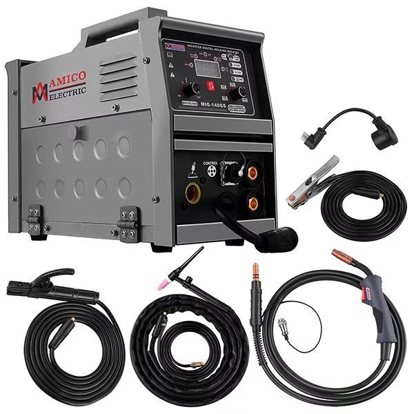 140A MIG MAG Flux-cored Lift-TIG Stick 5-in-1 Welder, Compatible Spool Gun SPG15180 Weld Aluminum., Amico Electric, Mfr#: MIG-140GS